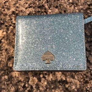 Kate spade blue glitter wallet